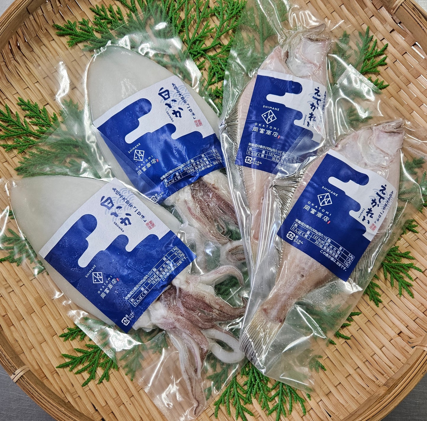 白いかとエテカレイの干物(白いか:101〜130g・エテカレイ:131〜150g)