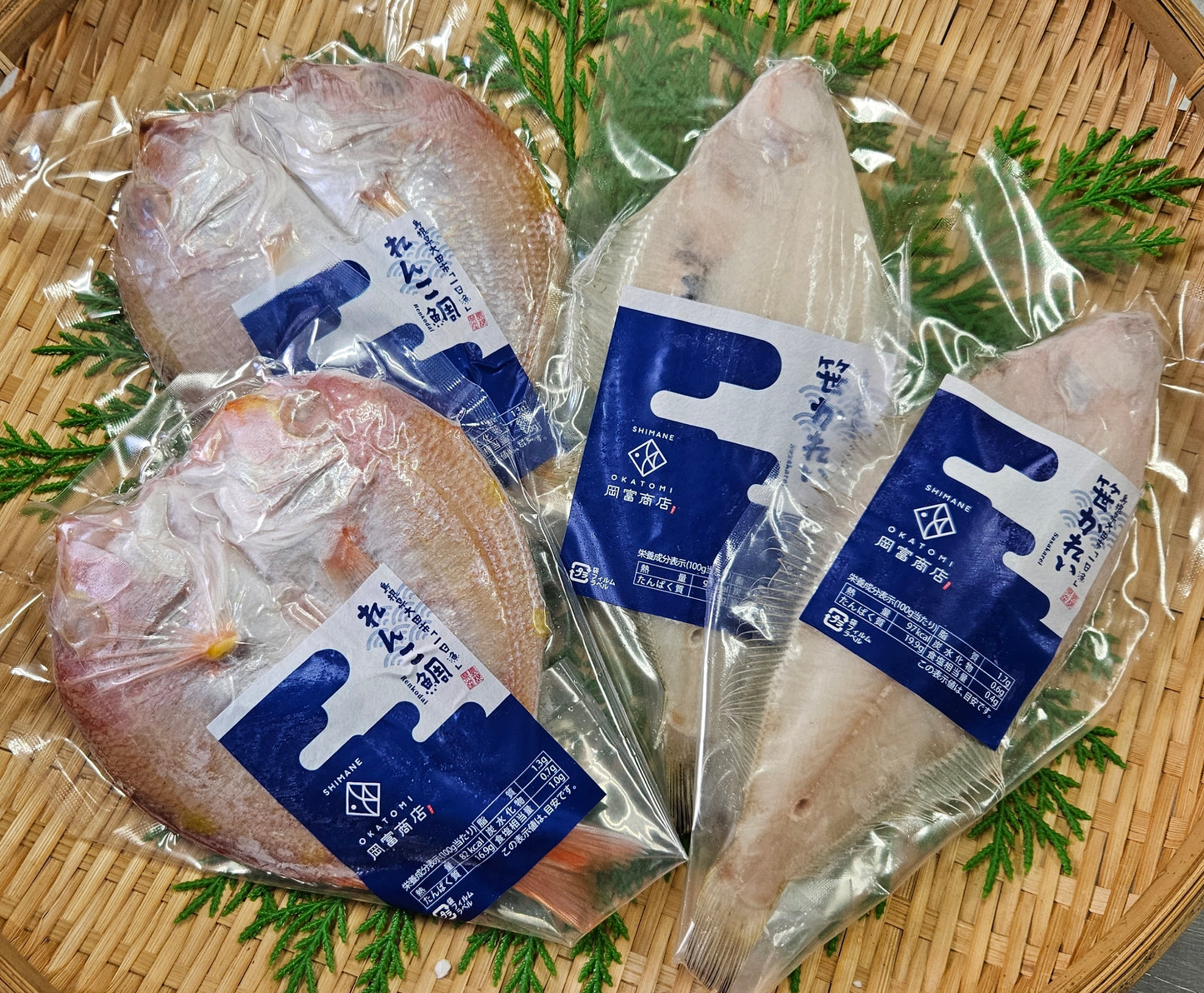 れんこ鯛と笹カレイの干物(れんこ鯛:161〜180g・笹カレイ:131〜140g)