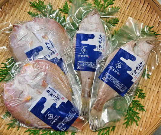 れんこ鯛とエテカレイの干物(れんこ鯛:161〜180g・エテカレイ:131〜150g)