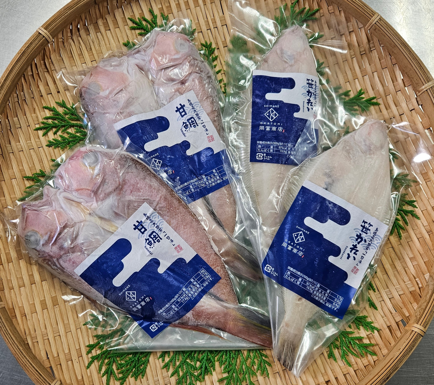 甘鯛と笹カレイの干物(甘鯛:1尾201〜225g・笹カレイ:131〜140g)